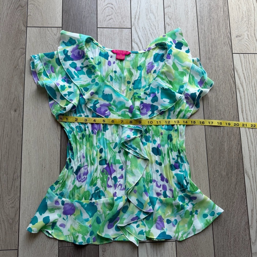 Sunny Leigh Multicolor Petite Floral Blouse - Picture 5 of 6